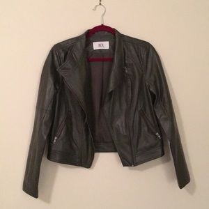 Jack olive green faux leather jacket